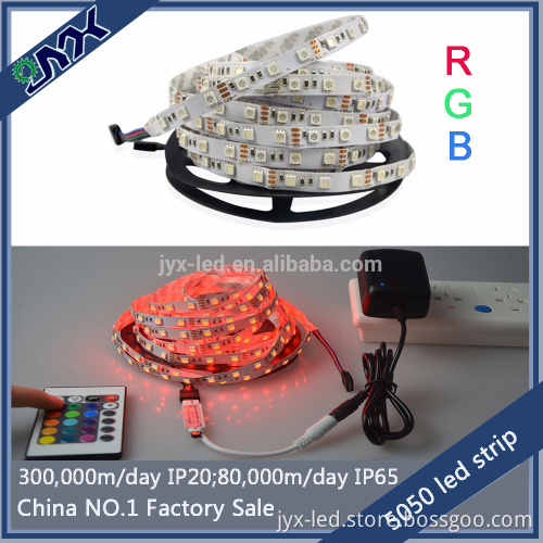 factory price ! rgb led strip light smd 5050 5m 300led 60led /m rgb led DC12V 14.4W non-waterproof rgb flexible led light strip